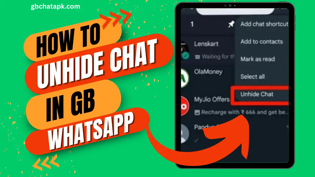 How to unhide chat in gb whatsapp