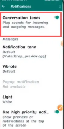 Step 4 turn off conversation tones