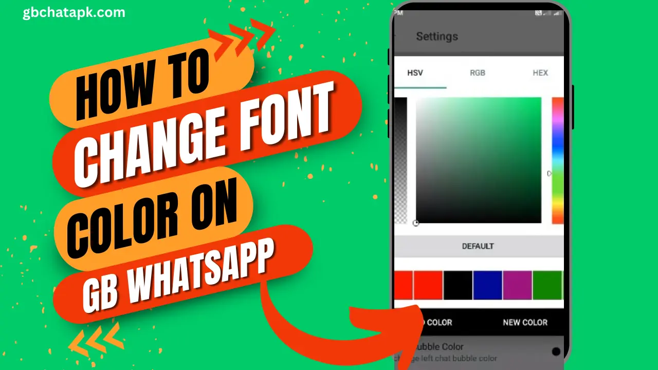 how to change font color in gb whatsapp