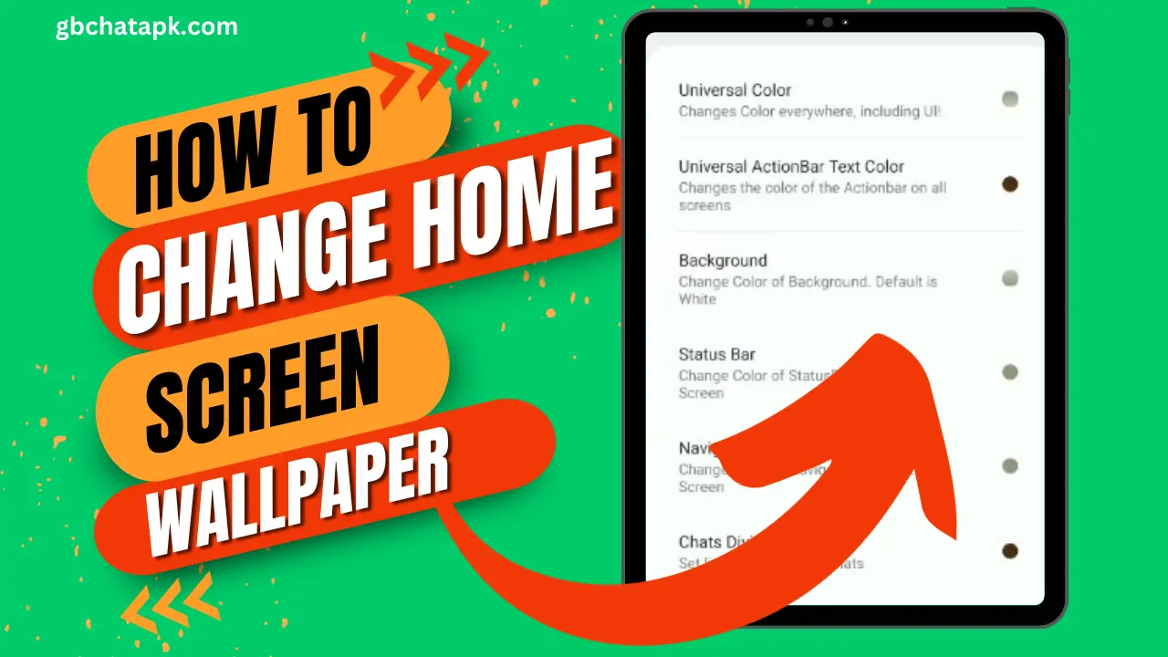 how to change home screen wallpaper in gb whatsappp