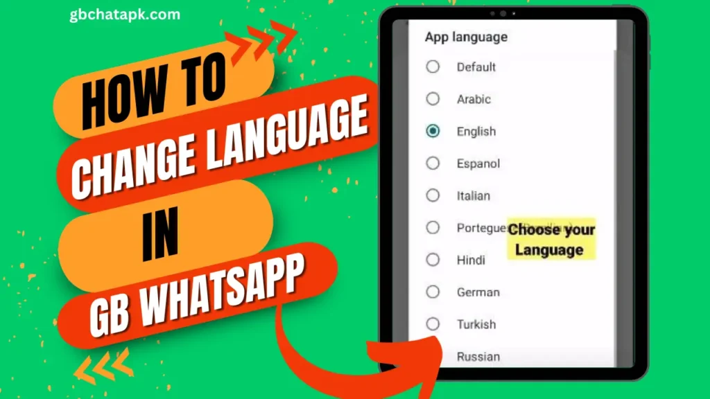 how to change language in gb whatsapp