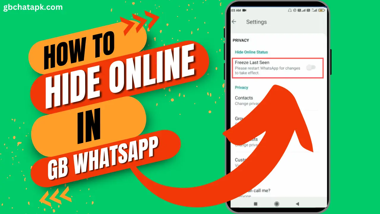 how to hide online on gb whatsapp