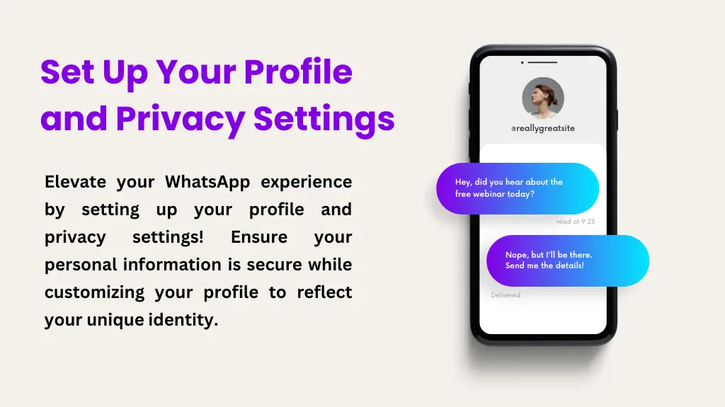 Set Up Your Profile and Privacy Settings