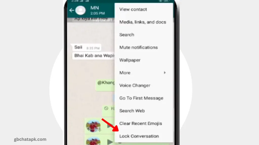 lock conversations in gb whatsapp 