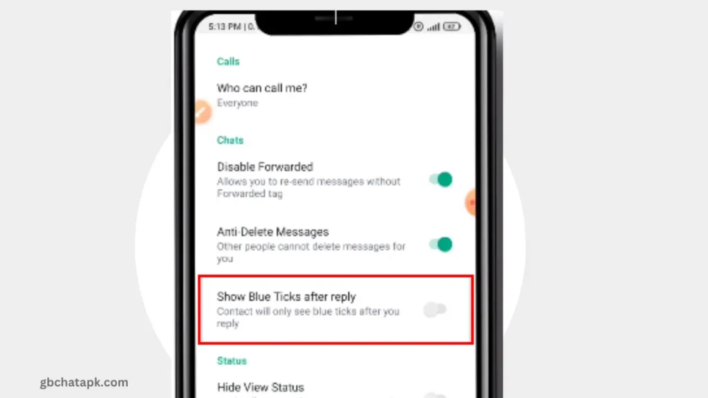 show blue ticks after reply gb whatsapp lite